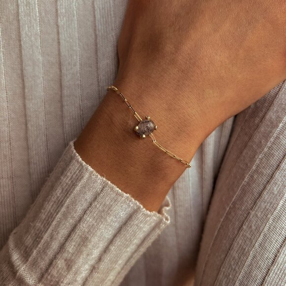 Handmade Adjustable Citrine Processed Bracelet - Picture 6 of 8